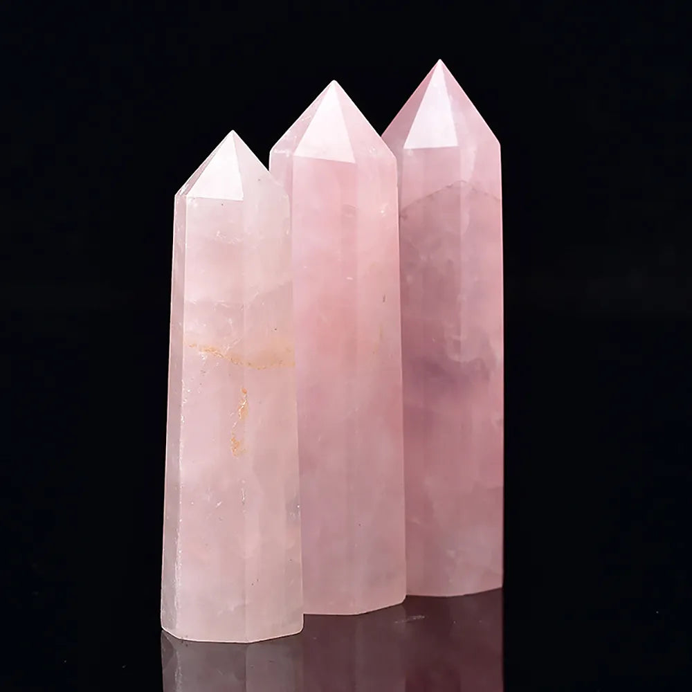 Natural Rose Quartz Crystal Obelisk