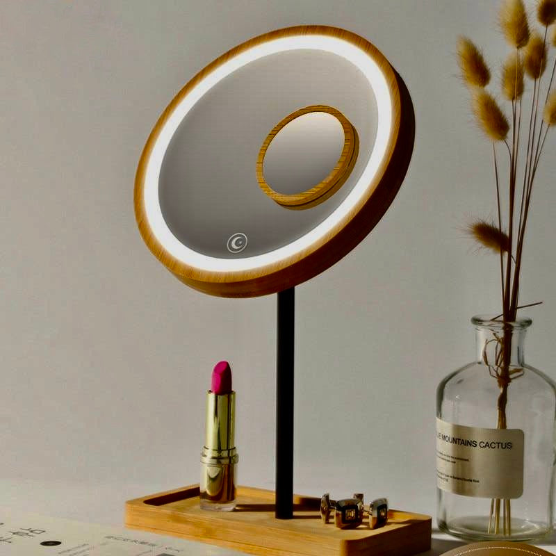 The Bamboo Make-up Mirror - Elevate Your Beauty Routine!