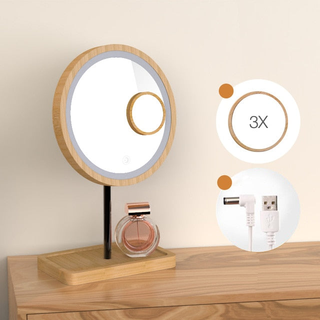 The Bamboo Make-up Mirror - Elevate Your Beauty Routine!